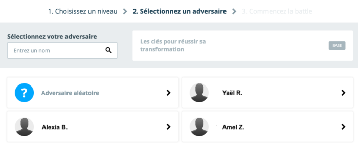 Battle week coorpacademy : choisissez votre adversaire