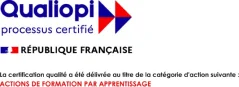 Logo Qualiopi, marque de certification qualité des prestataires de formation